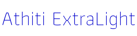 Athiti ExtraLight font